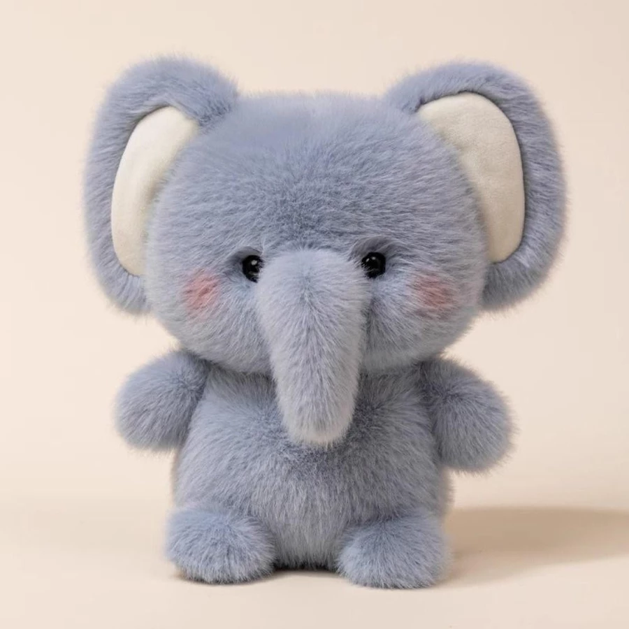 ตุ๊กตาช้างของเล่นเดสก์ท็อป ตกแต่งน่ารักนุ่มนิ่ม