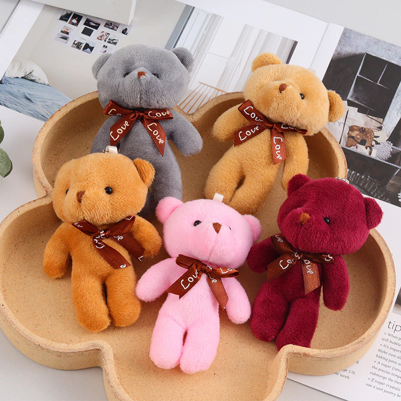 ตุ๊กตาหมีเท็ดดี้ หมีน่ารัก ขนาดเล็ก 5 สี ขายส่งคละสี 100 ชิ้น