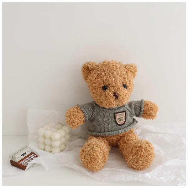ตุ๊กตาหมีใส่เสื้อสี ขนฟูนุ่มนิ่ม