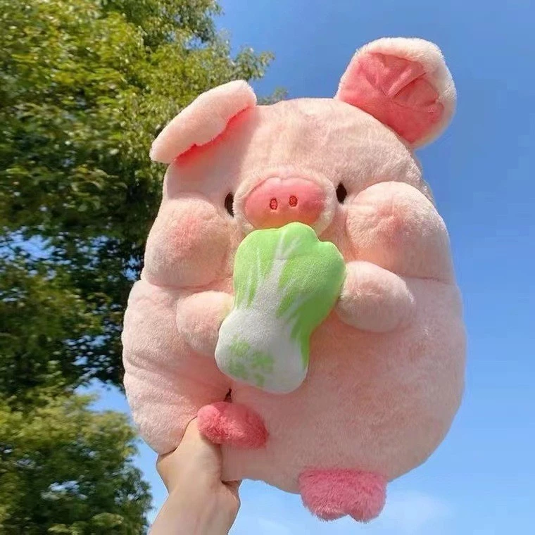 ตุ๊กตาหมูอ้วนน่ารักนุ่มนิ่ม สีชมพู