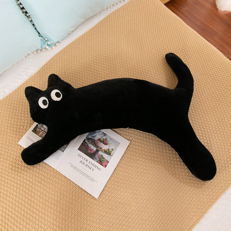 ตุ๊กตาแมวตัวโก่ง น่ารัก Cat doll สีดำ