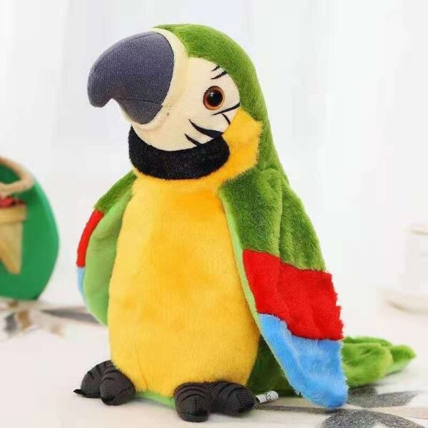 ตุ๊กตานกแก้วพูดได้ ทุกภาษาสั่นศีรษะและกระพือปีกได้