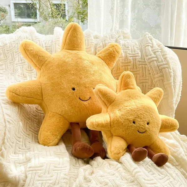 เซ็ตคู่ ตุ๊กตาดวงอาทิตย์ น่ารัก สำหรับตกแต่งโซฟา ห้องนั่งเล่น
